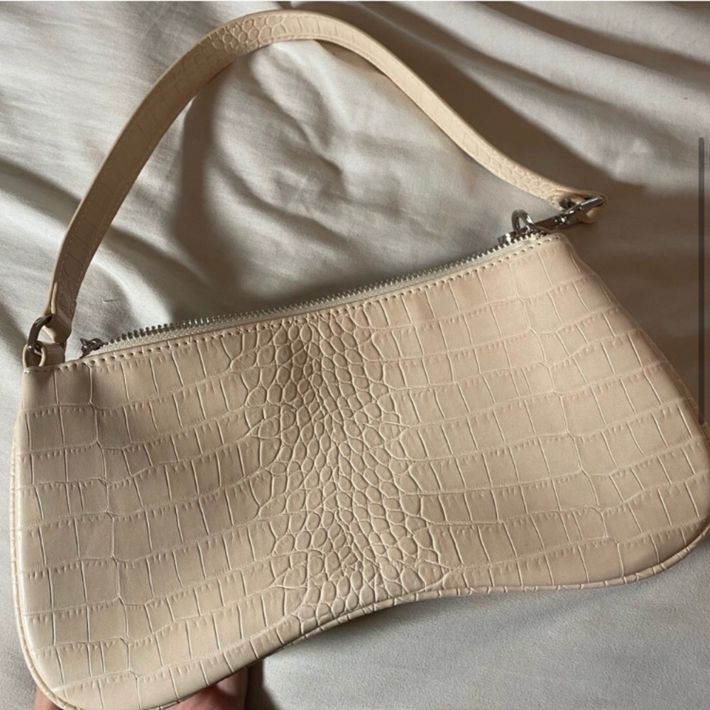 JW PEI ivory croc shoulder bag